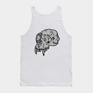 Skull Monkey-Grey Tank Top